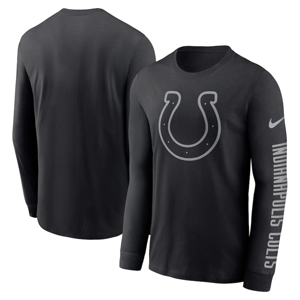 Men's Indianapolis Colts Black Long Sleeve T-Shirt